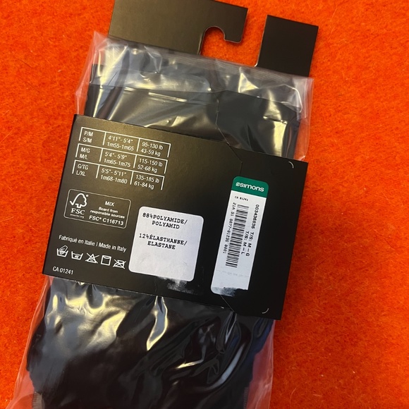 Black mixed dots sheer tights made in Italy NWT - Picture 5 of 6